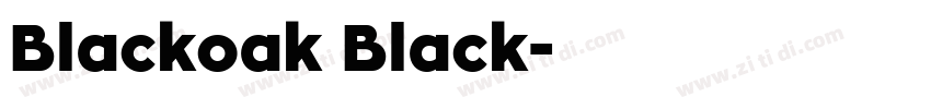 Blackoak Black字体转换